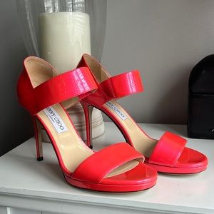 Jimmy Choo patent leather D’Orsay pumps iridescent pink 39.5